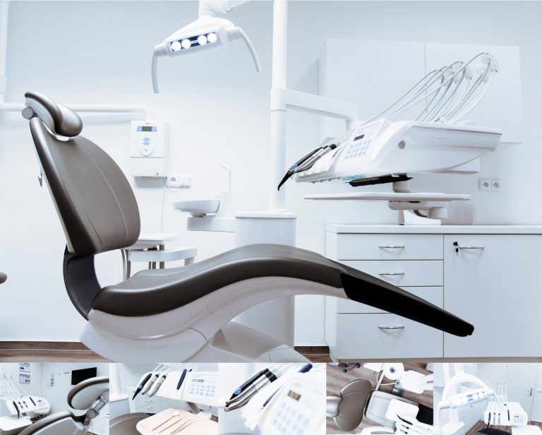 sanitized dental chair in a dental office
